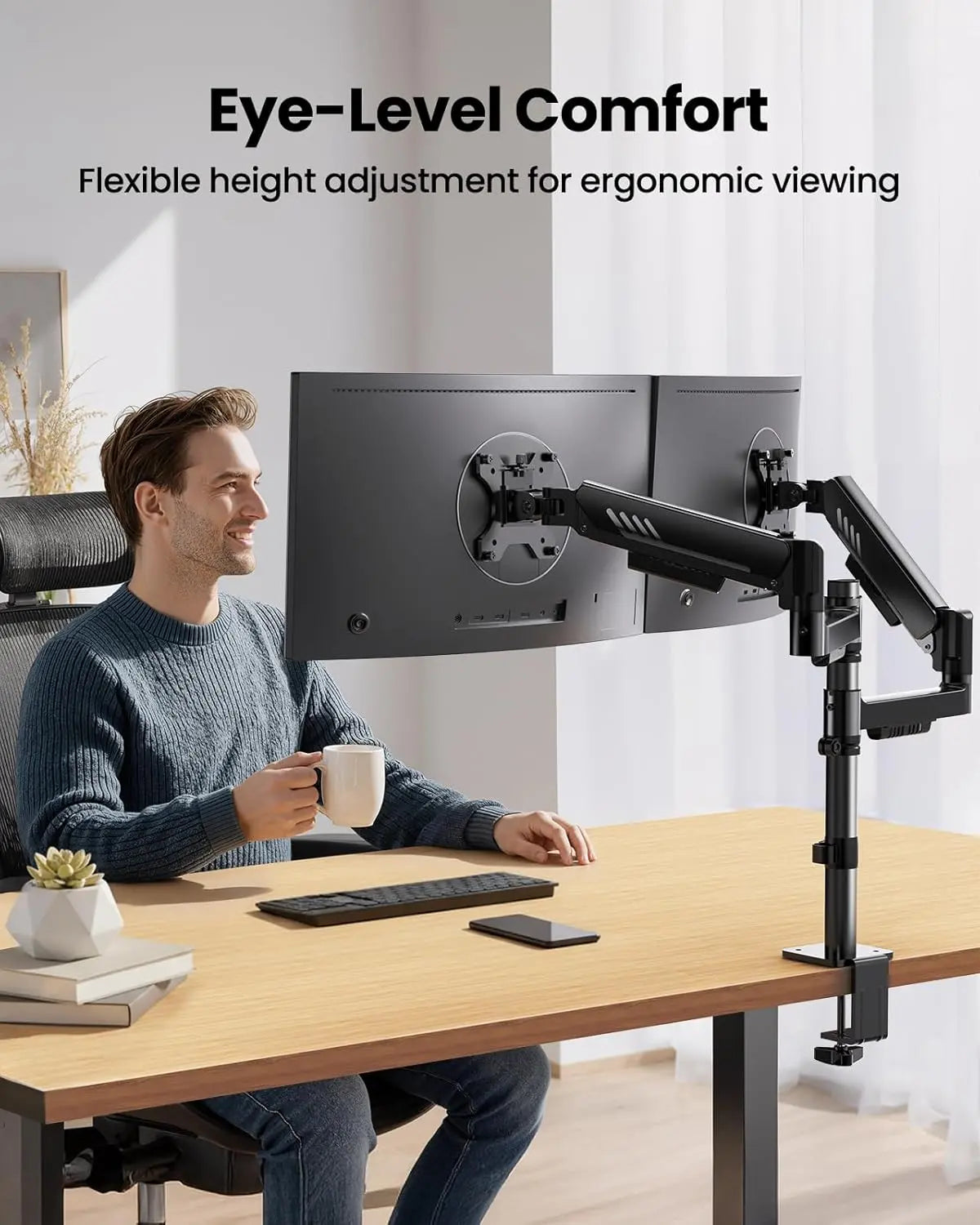 Stackable Dual Gaming Monitor Arm